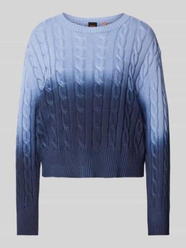 Gebreide pullover met kabelpatroon, model 'Fenesis'