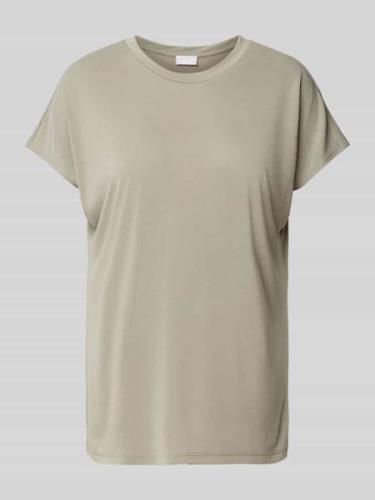 Straight fit T-shirt met ronde hals