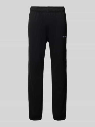 Regular fit sweatpants met labelstitching, model 'ELASTIC CUFF'