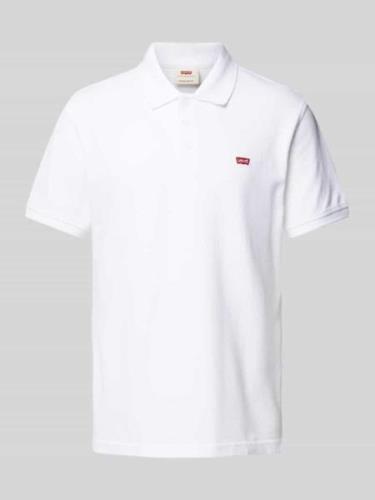 Regular fit poloshirt met labelpatch