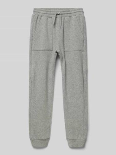 Regular fit sweatpants met structuurmotief