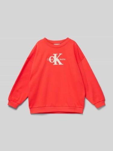 Sweatshirt met labelstitching