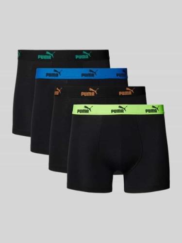 Boxershort met elastische band met label in een set van 4 stuks, model...