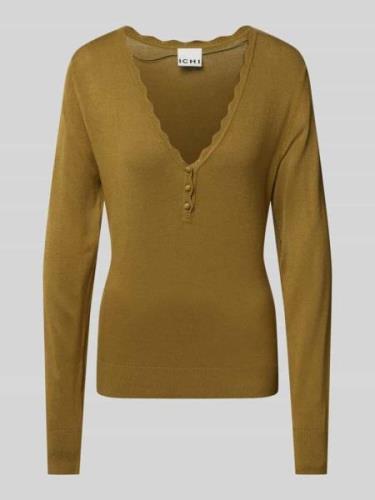 Gebreide pullover met V-hals, model 'DIANE'