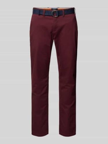 Slim fit chino met riem