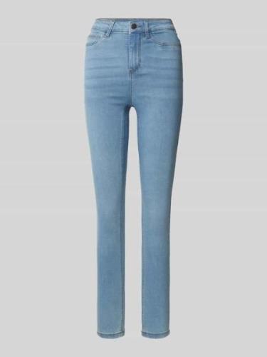 Skinny fit jeans met knoop- en ritssluiting, model 'CALLIE'