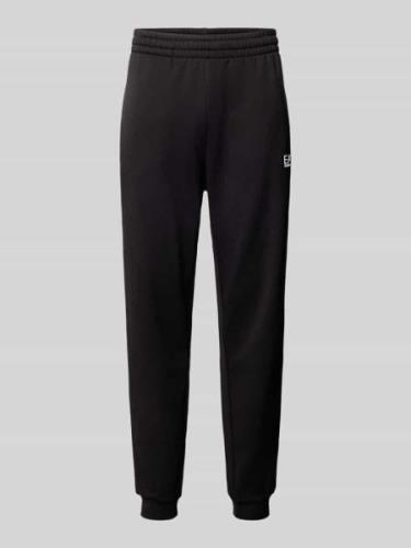 Regular fit sweatpants met labelprint