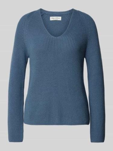 Gebreide pullover met boothals