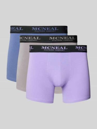 Boxershort met band met label in een set van 3 stuks