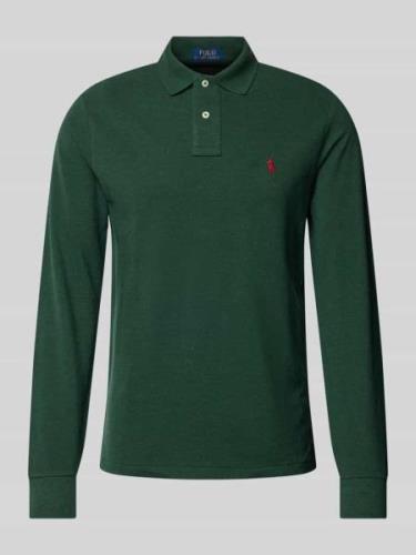 Custom slim fit poloshirt met labelstitching