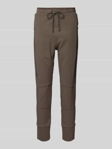 Slim fit stoffen broek met siernaden, model 'FUTURE 2.0'