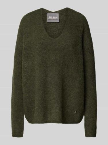 Gebreide pullover met V-hals, model 'THORA'