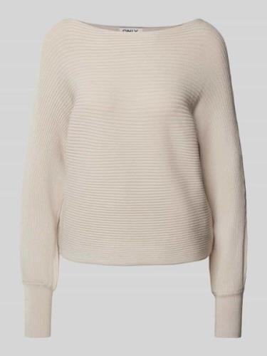 Gebreide pullover met boothals, model 'ADALINE'