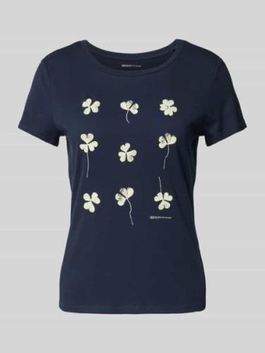 T-shirt met motief- en labelprint