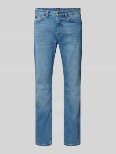 Slim fit jeans met labelpatch, model 'Delaware'