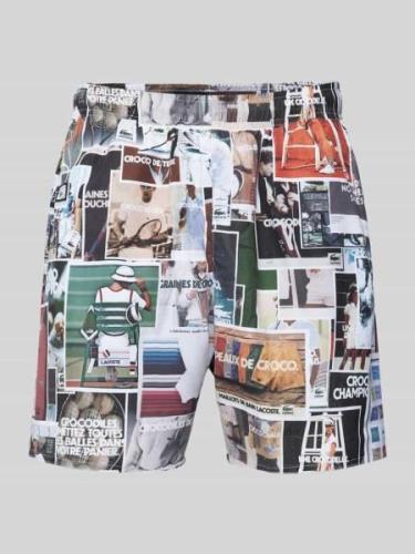 Korte broek met all-over motiefprint