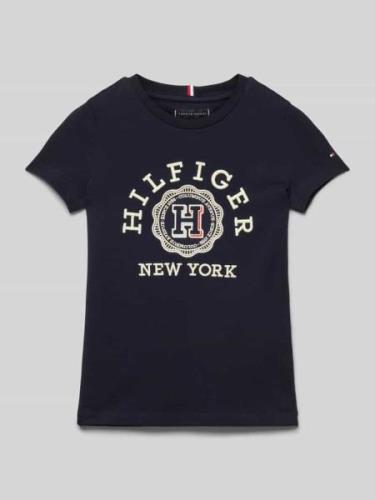 Regular fit T-shirt met labelstitching