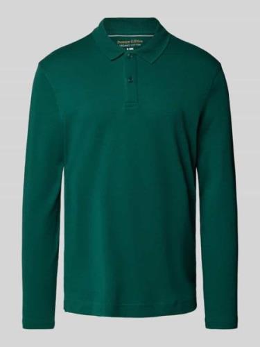 Regular fit poloshirt met lange mouwen