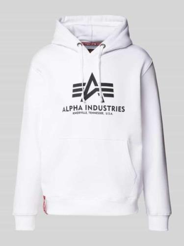 Hoodie met labelprint