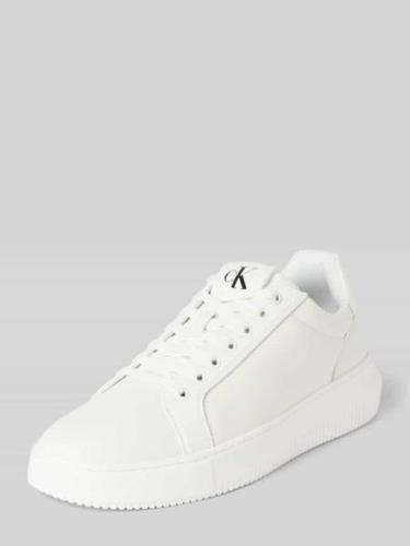 Leren sneakers met labelprint, model 'CHUNKY CUPSOLE CLEANLOW'