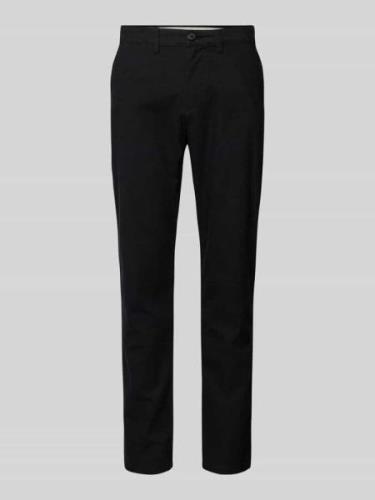 Slim fit chino met ceintuurlussen, model 'MILES'