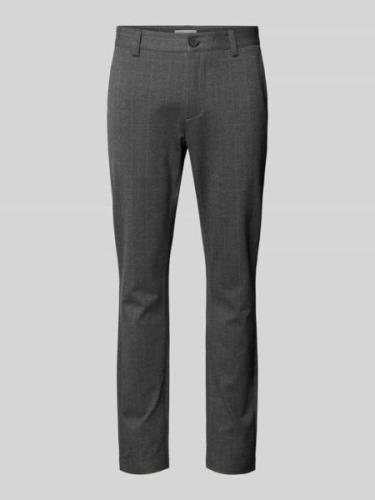 Slim fit broek met riemlussen, model 'MARK'