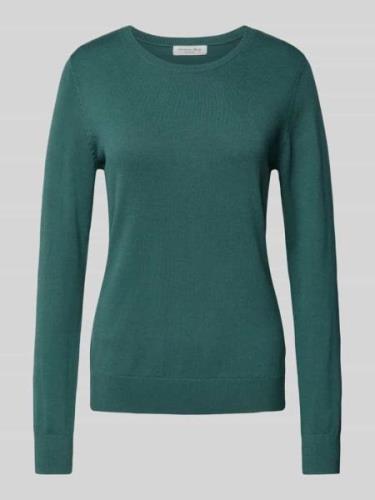 Regular fit gebreide pullover met ribboorden