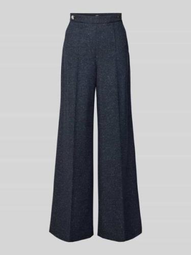 Wide leg stoffen broek met persplooien, model 'Tupita'