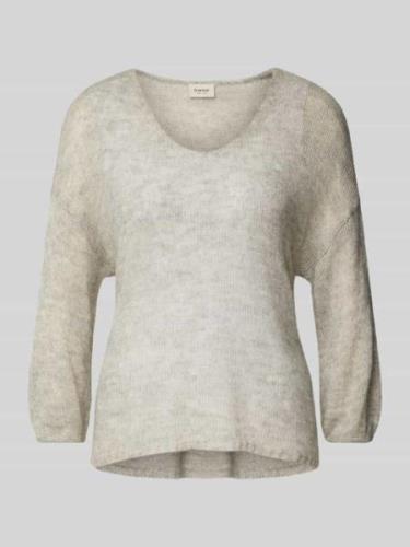 Gebreide pullover met V-hals, model 'sissel'