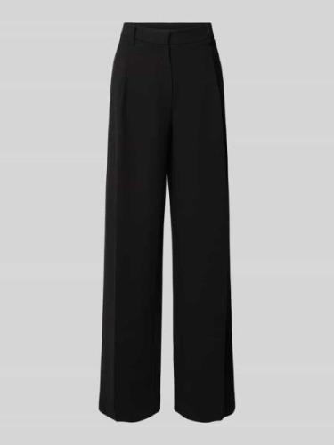 Wide leg stoffen broek met bandplooien, model 'Chaja'