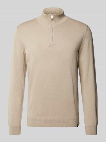 Gebreide pullover met opstaande kraag, model 'FAABES'