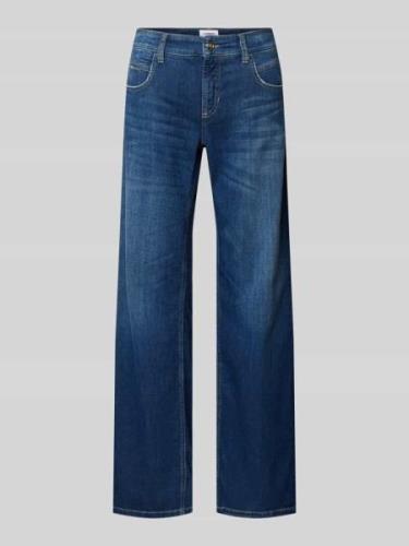 Wide leg jeans met siernaden, model 'TESS'