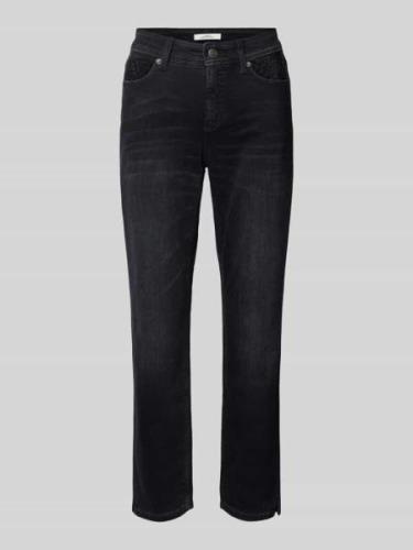 Straight leg jeans met siersteentjes, model 'PIPER'