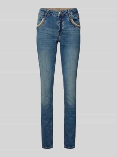 Skinny fit jeans met applicaties, model 'Naomi'