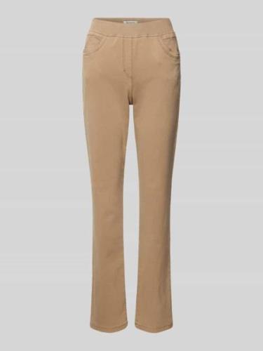 Slim fit broek met elastische band, model 'PAMINA FUN'