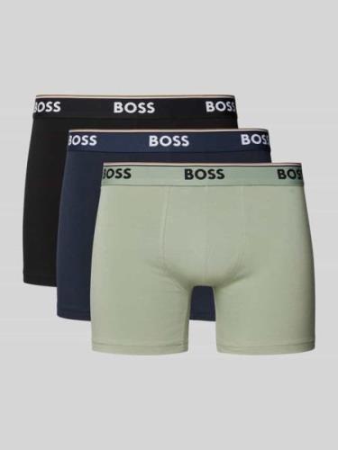 Boxershort met elastische logoband in een set van 3 stuks