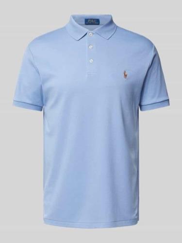 Regular fit poloshirt met labelstitching