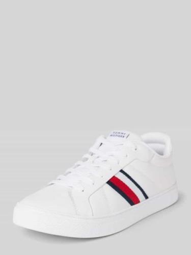 Leren sneakers met contraststrepen, model 'ICON COURT'