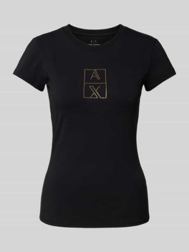 T-shirt met labeldetail