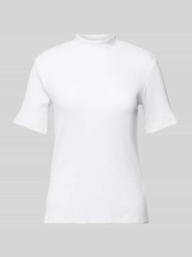 T-shirt met opstaande kraag