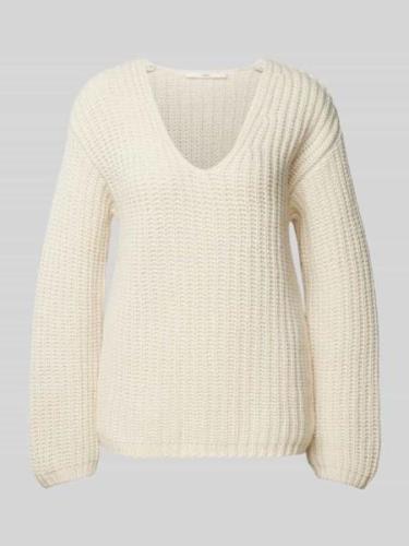 Gebreide pullover met V-hals