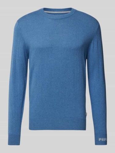 Gebreide pullover met ronde hals, model 'Andre'