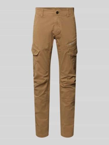 Slim fit cargobroek met labeldetail, model 'NORDROP'