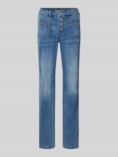 Straight leg jeans met steekzakken, model 'Stella'