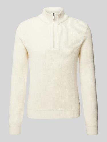 Gebreide pullover met opstaande kraag