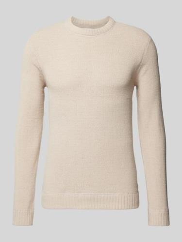 Gebreide pullover met ronde hals, model 'SETHAN'