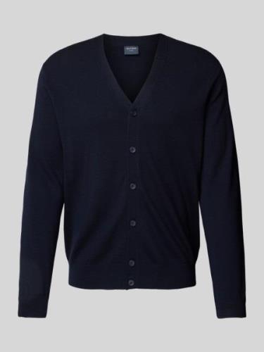 Slim fit gebreid jack met knoopsluiting