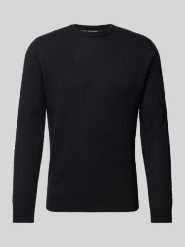 Gebreide pullover met ronde hals