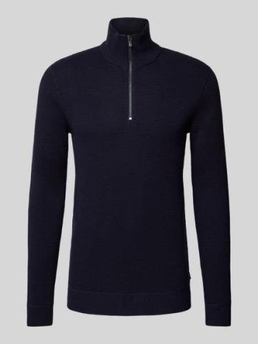 Gebreide pullover met opstaande kraag, model 'BLUCHRISTER'