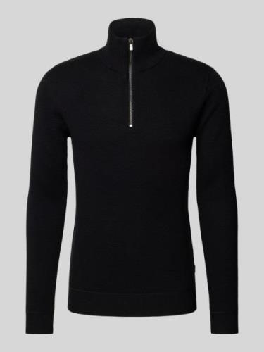 Gebreide pullover met opstaande kraag, model 'BLUCHRISTER'